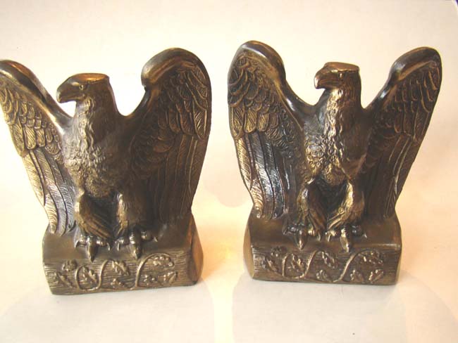 A pair of vintage American eagle bookends